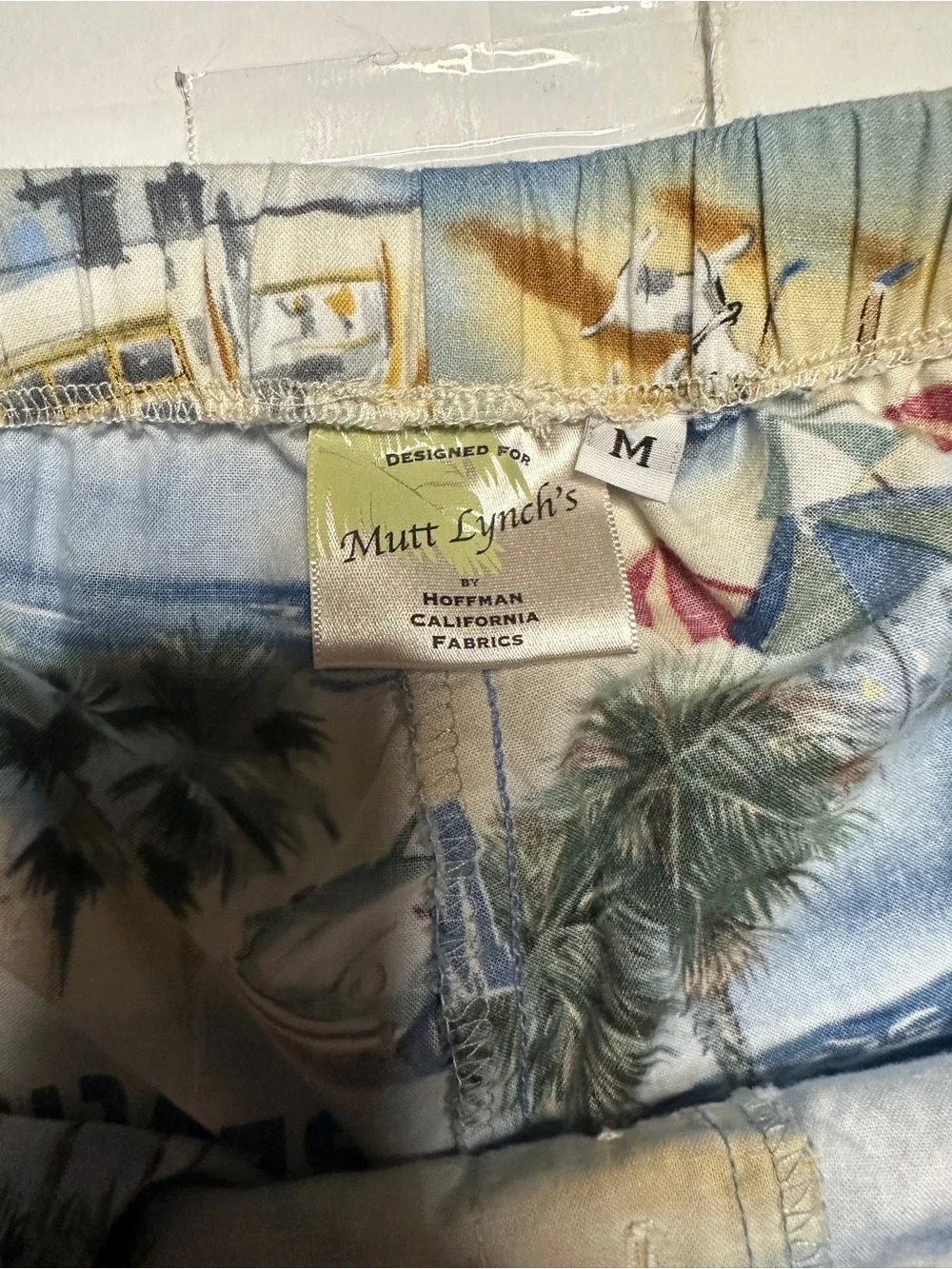 Newport Beach Scenic Print Beach Lounge Pants Size Medium